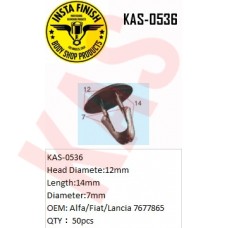 Insta Finish Blck Clip for Universal, Head Diamete:12mm Length:14mm Diameter:7mm, QTY：50pcs, KAS-0536