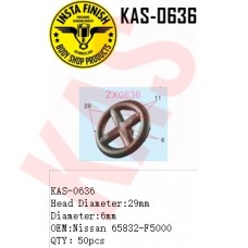 Insta Finish Blck Clip for Nissan, Head Diameter:29mm Diameter:6mm OEM:Nissan 65832-F5000  QTY：50pcs, KAS-0636