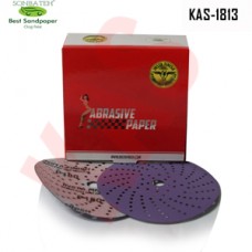 Sonbateh Ceramic Purple Film Dust Free Velcro Back Production Disc, 6 inches, 600 Grit, 50pes, KAS-1813