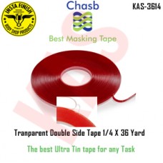 Instafinish Chasb Acrylic Transparent Attachment Tape,1/4inx30 yd, Clear, KAS-3614